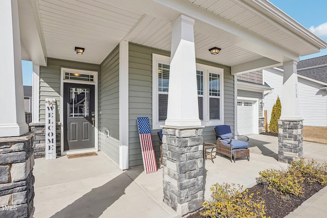 view of patio with covered porch