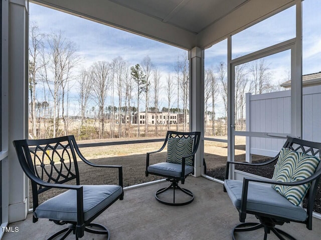 view of sunroom