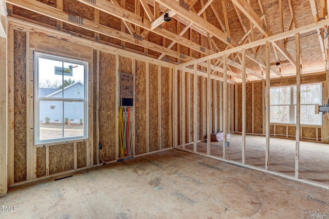 misc room featuring plenty of natural light and visible vents