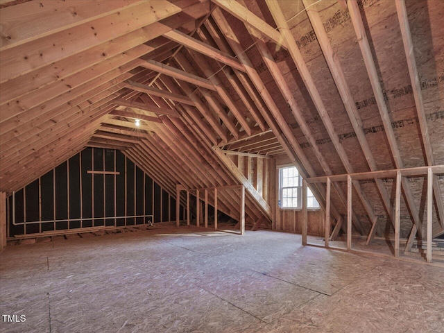 view of attic