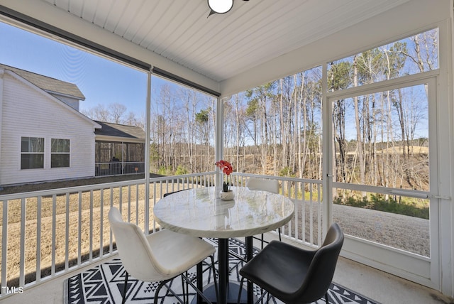 sunroom / solarium featuring plenty of natural light