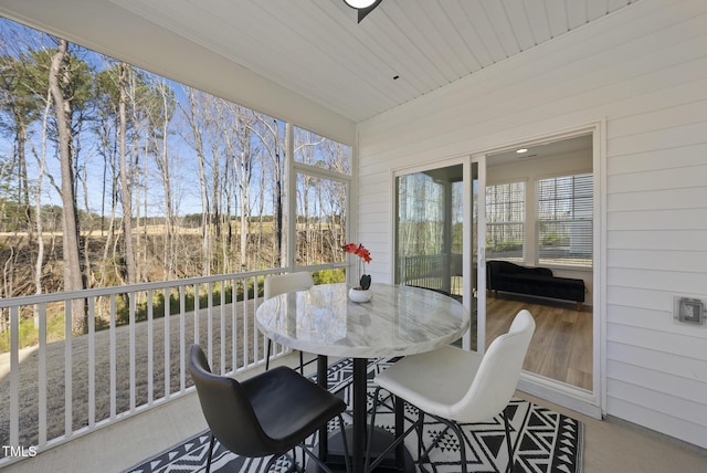 view of sunroom