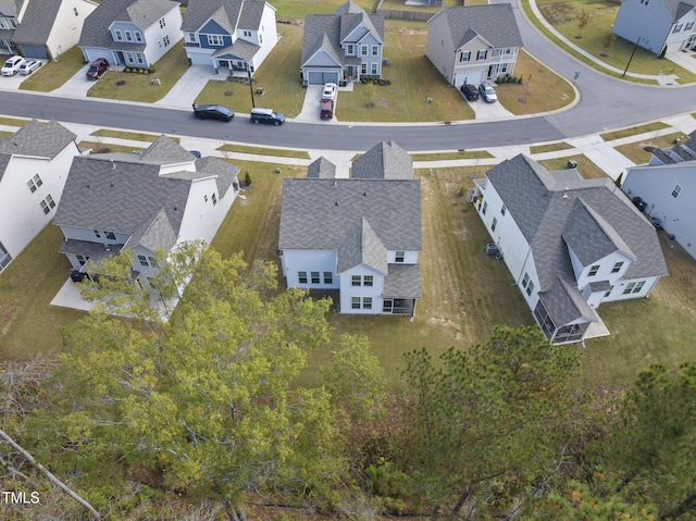 drone / aerial view with a residential view