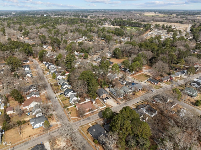 bird's eye view featuring a residential view