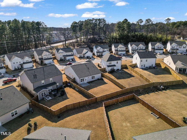 aerial view featuring a residential view