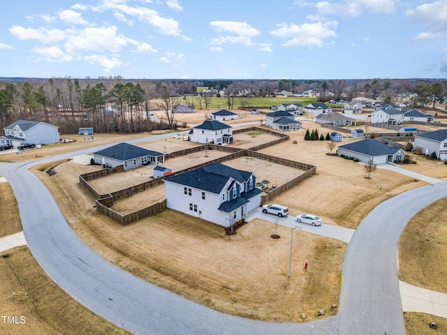 aerial view featuring a residential view