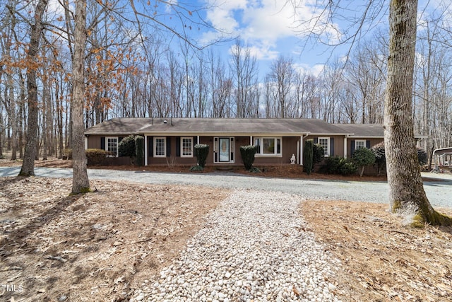 view of ranch-style home