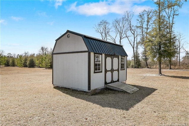 view of shed