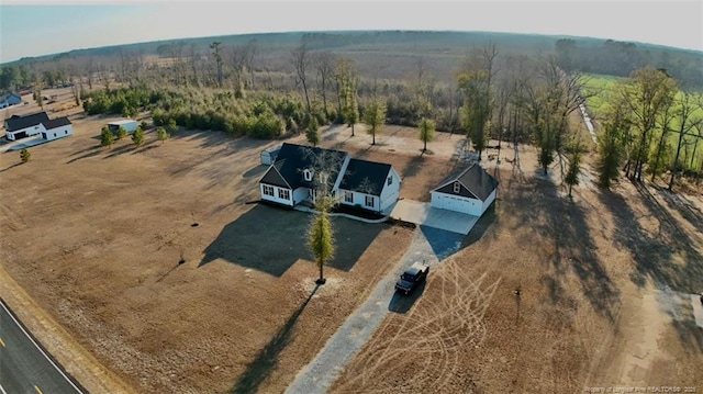 bird's eye view with a rural view