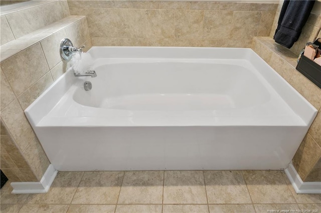 full bathroom featuring a garden tub