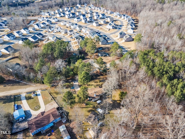 bird's eye view with a residential view