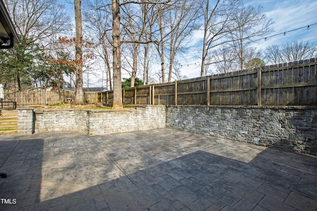 view of patio / terrace featuring a fenced backyard