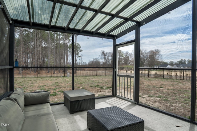 view of sunroom