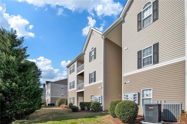 view of property featuring central AC unit