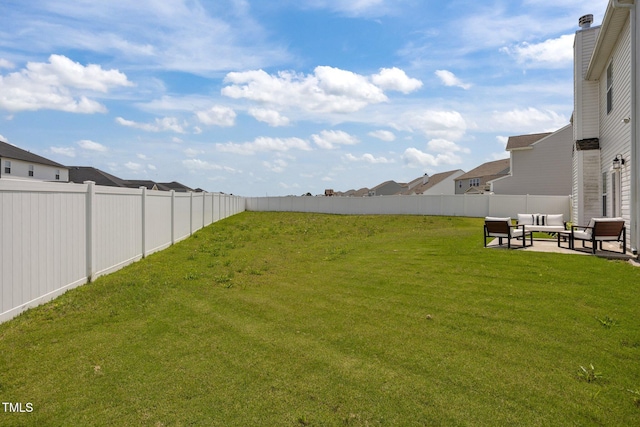 350 Arlie Ln, Lillington, NC 27546 - view of yard featuring a patio area, outdoor lounge area, and a residential view