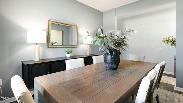 150 Ethel Ln, Angier, NC 27501 - dining area featuring wood finished floors and baseboards