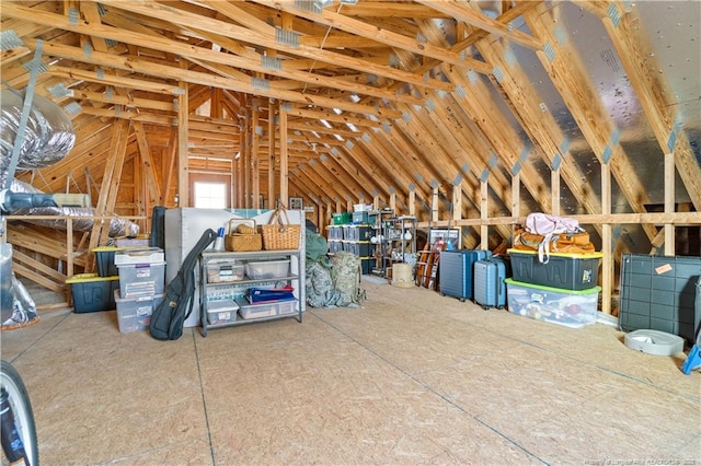 view of attic