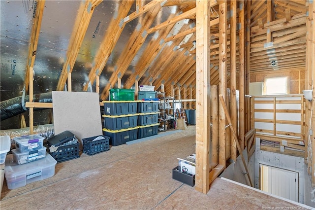 view of attic