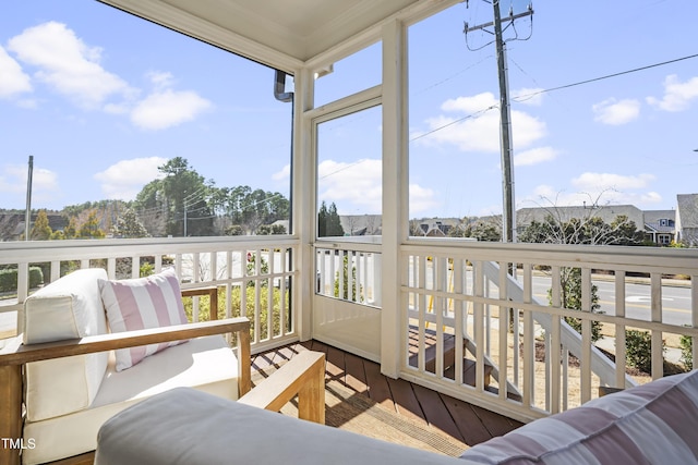 view of sunroom / solarium