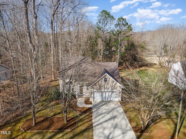 aerial view with a view of trees