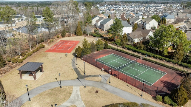 aerial view with a residential view