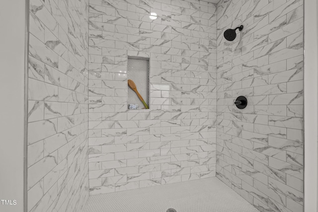 full bathroom with tiled shower