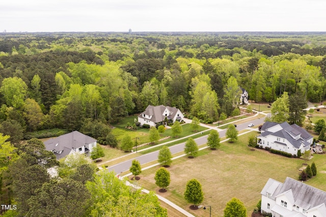 5040 Shakori Trl, Chapel Hill, NC 27707 - drone / aerial view featuring a residential view and a forest view