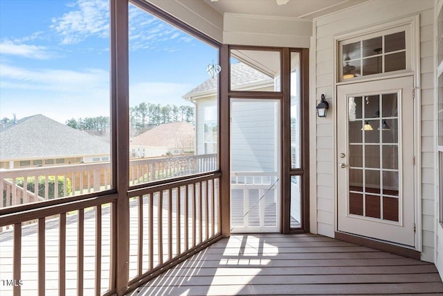 view of sunroom / solarium