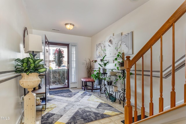 11843 Canemount St, Raleigh, NC 27614 - entryway with stairs and visible vents