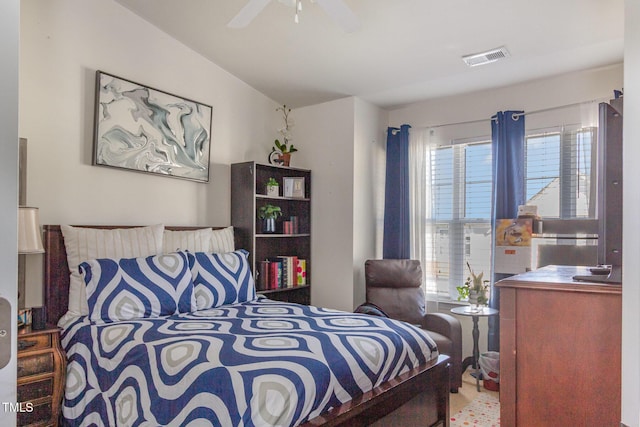 11843 Canemount St, Raleigh, NC 27614 - bedroom featuring visible vents and a ceiling fan