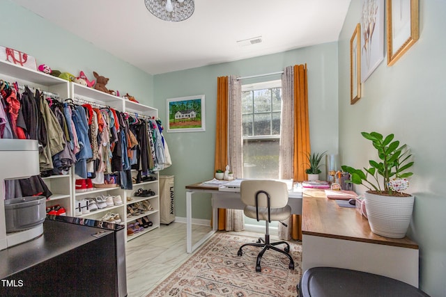11843 Canemount St, Raleigh, NC 27614 - office area featuring marble finish floor and visible vents