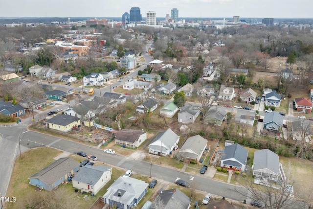 drone / aerial view with a residential view