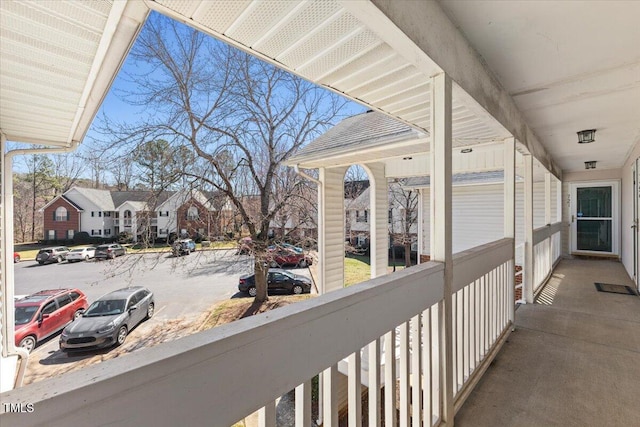 balcony with a residential view