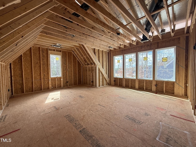 view of attic