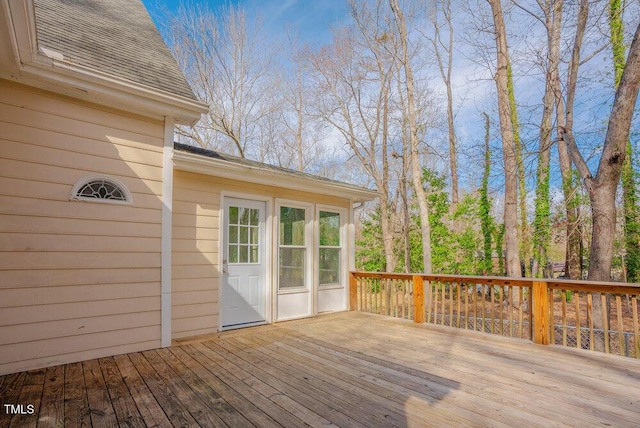 view of wooden deck