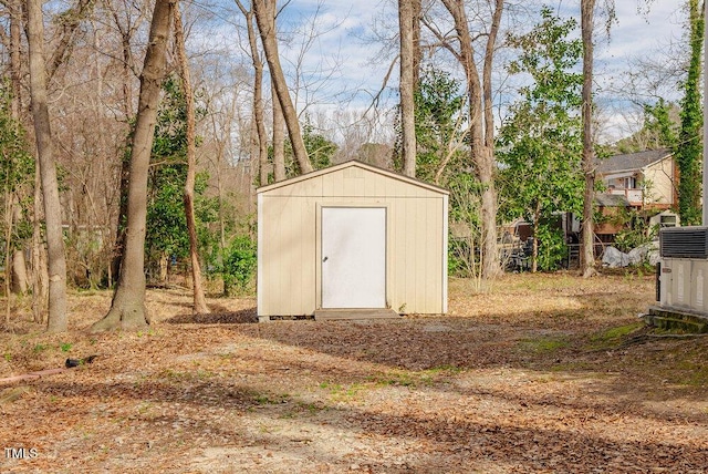 view of shed