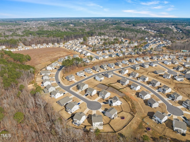 aerial view featuring a residential view