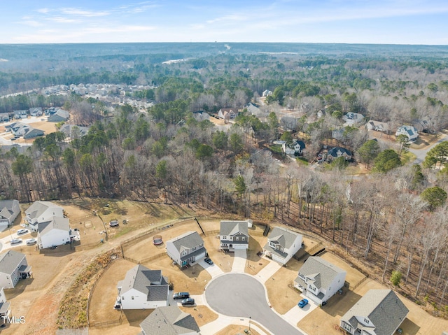 aerial view with a residential view