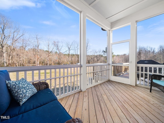 view of sunroom / solarium