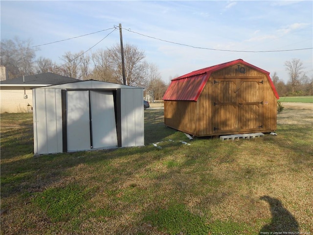 view of shed