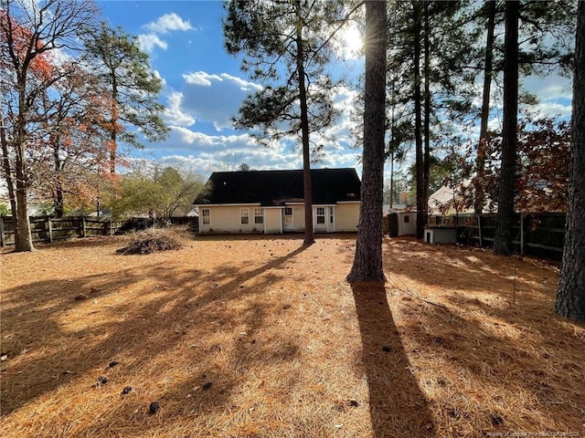 exterior space with fence