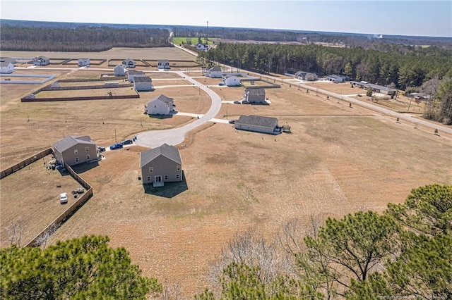 drone / aerial view featuring a rural view