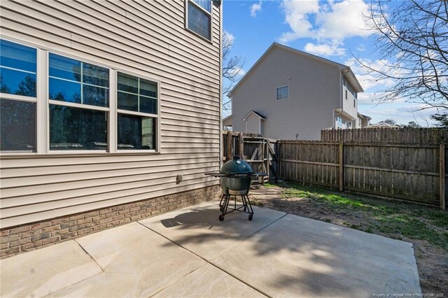 view of patio with a fenced backyard