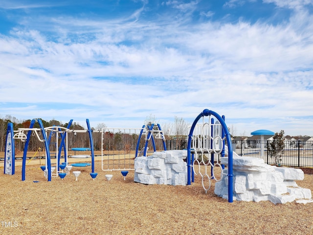 community playground with fence