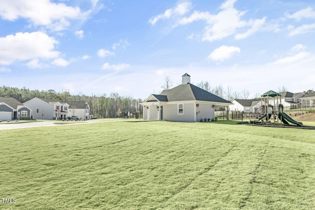 view of yard with a residential view