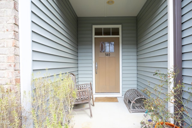 view of doorway to property