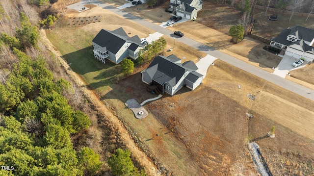 drone / aerial view with a residential view