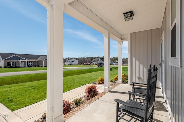 view of patio / terrace with a residential view