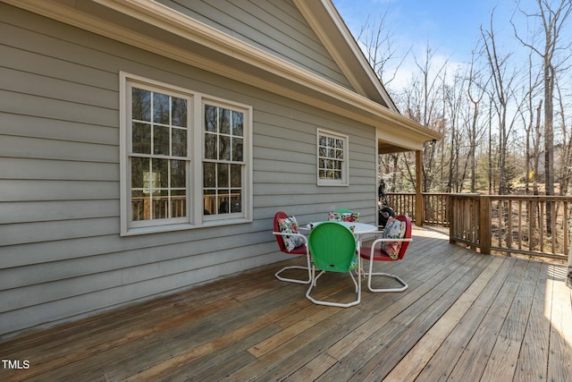 view of wooden deck