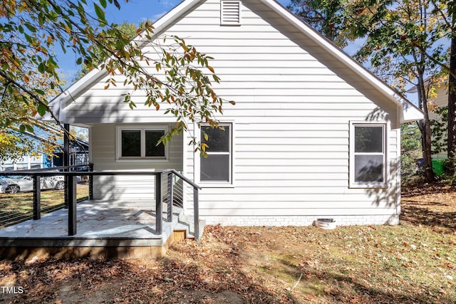 exterior space with a wooden deck